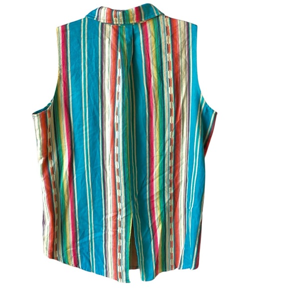 Lucky & Blessed Sleeveless Western Button Down Shirt Women’s Size XL Top - Picture 2 of 13